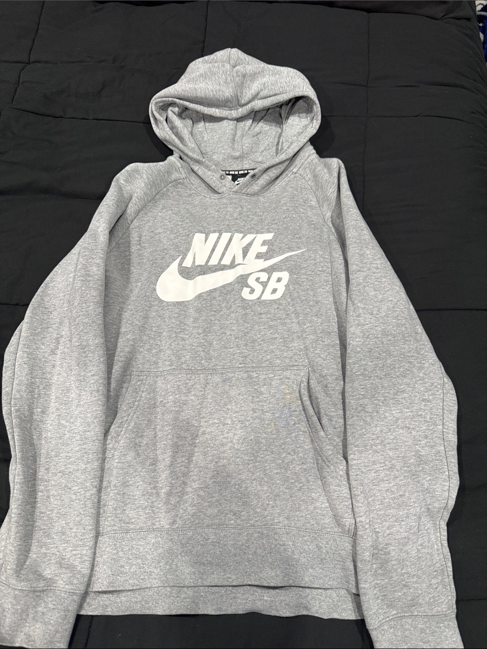 Nike Grey Hoodie with White SB Logo